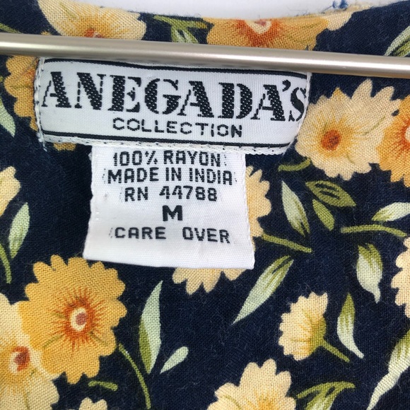 Vintage Anegada's Yellow Flower Print Romper - Picture 6 of 8